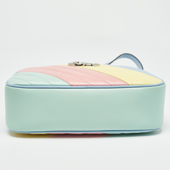 GUCCI Multicolor Matelasse Leather Small GG Marmont Shoulder Bag - Picture 6 of 8